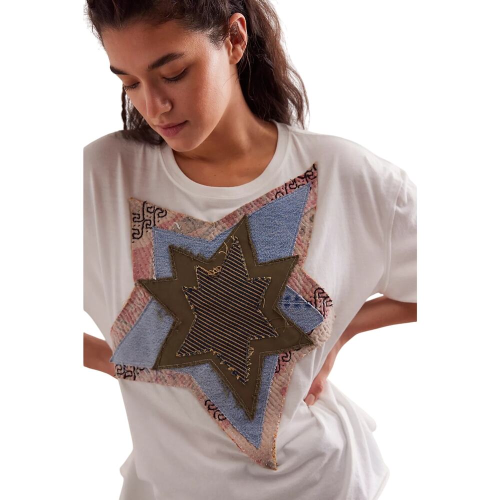 TRICIA FIX x FREE PEOPLE Vintage Star Tee Size M New w/ Tag MSRP $128 SOO - Picture 4 of 7